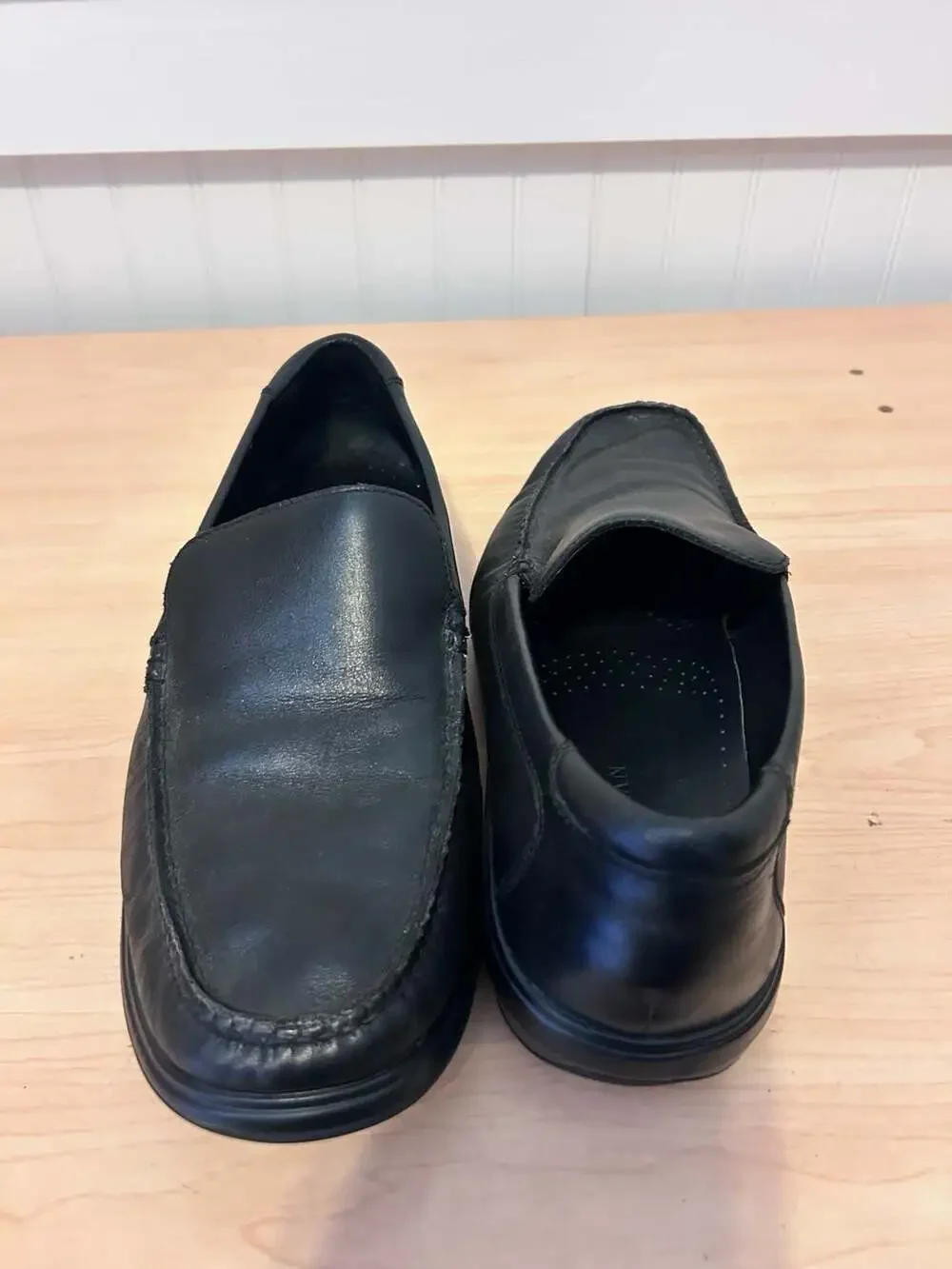 Cole Haan Black Leather Slip-On Venetian Loafers